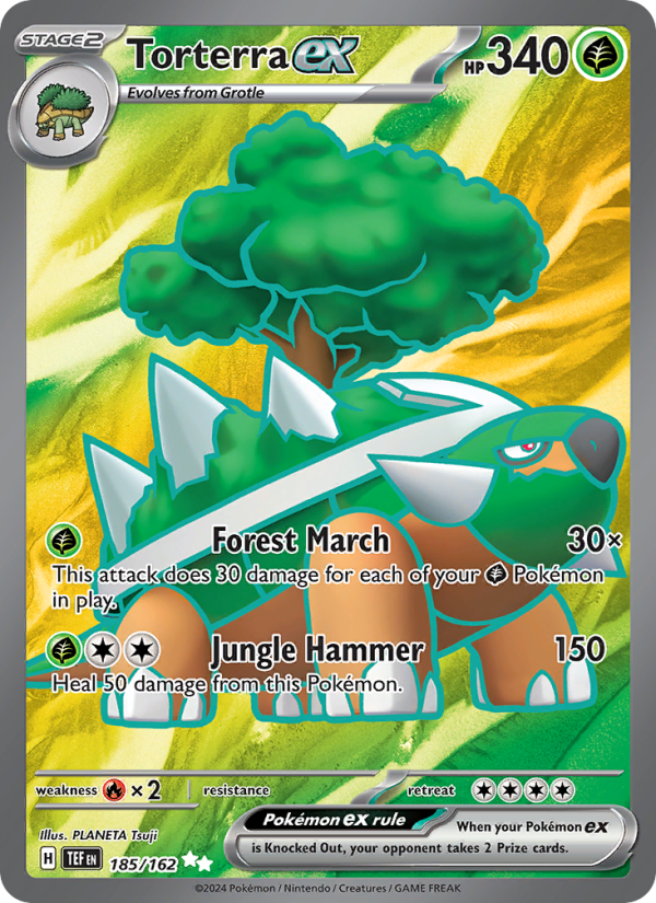 Torterra ex (185/162) Holographic card image