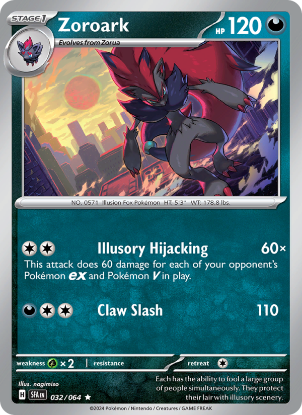 Zoroark (032/64) Reverse Holo card image