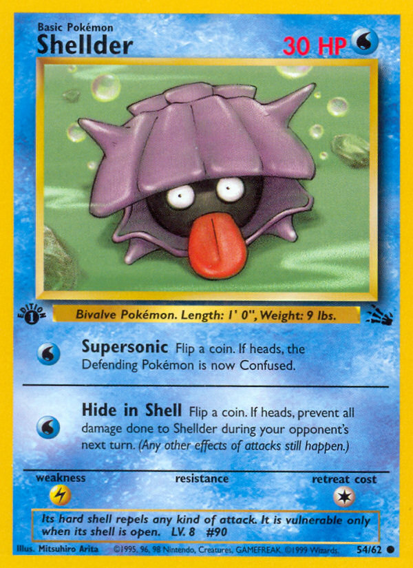 Shellder (054/62) Reverse Holo card image