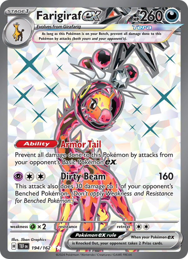 Farigiraf ex (194/162) Holographic card image