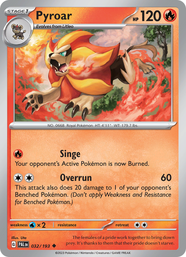 Pyroar (032/193) Reverse Holo card image