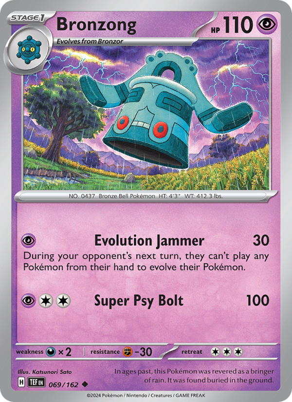 Bronzong (069/162) Reverse Holo card image