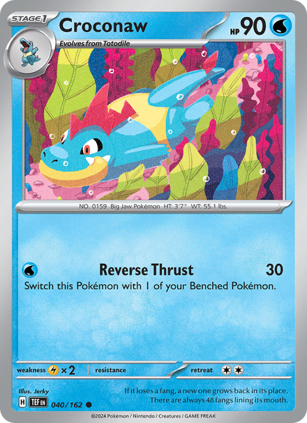 Croconaw (040/162) Reverse Holo card image