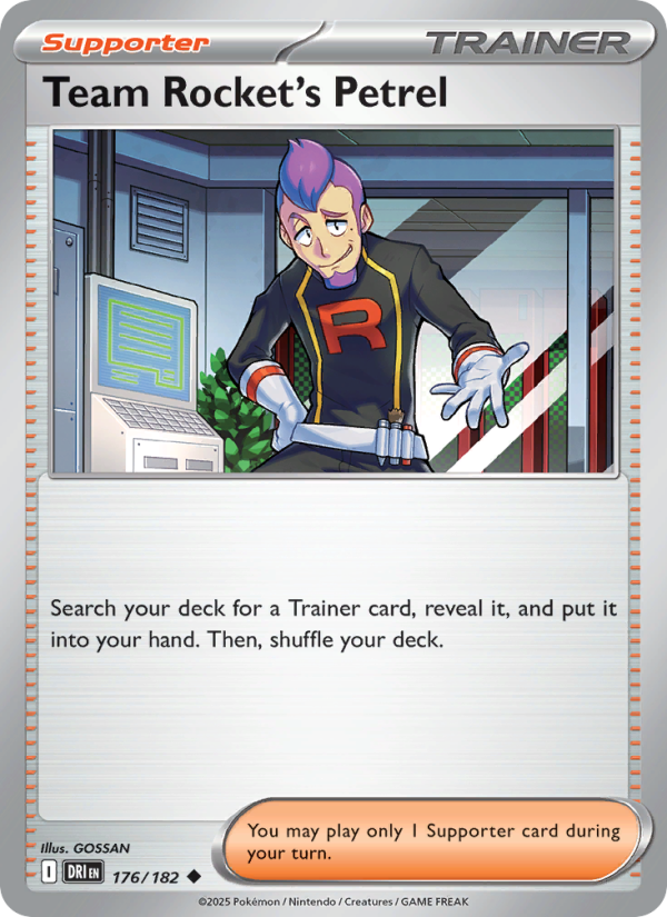 Team Rocket's Petrel (176/182) Reverse Holo card image