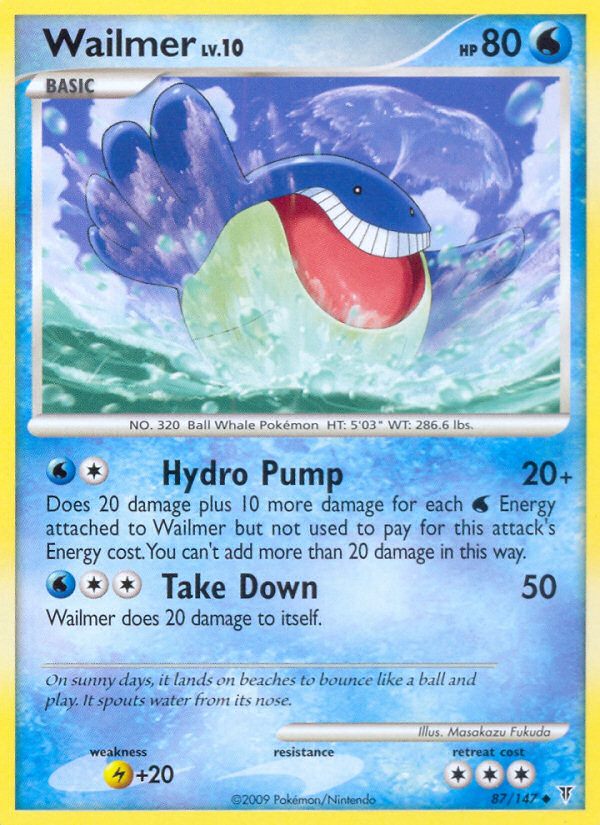 Wailmer (087/147) Reverse Holo card image