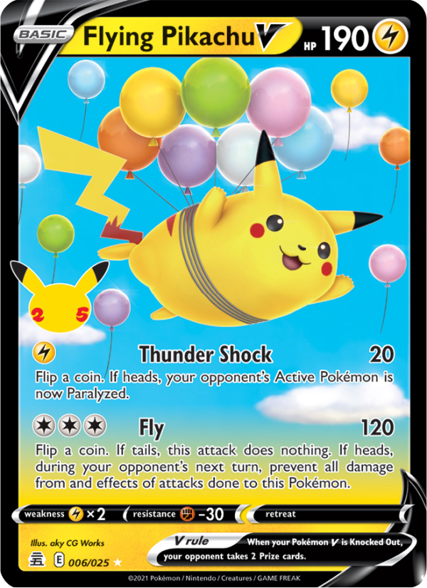Flying Pikachu V (006/25) Holographic card image