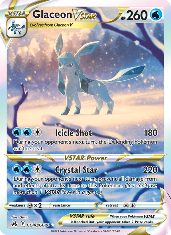 Glaceon VSTAR (GG40/159) Holographic card image