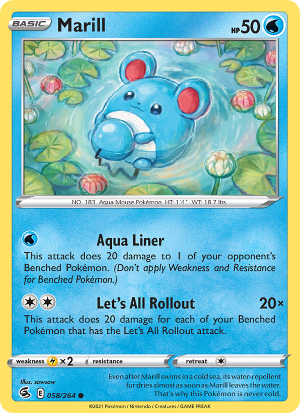 Marill (058/264) Reverse Holo card image