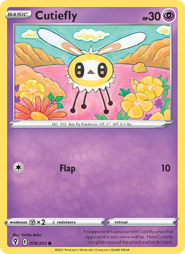 Cutiefly (078/203) Reverse Holo card image