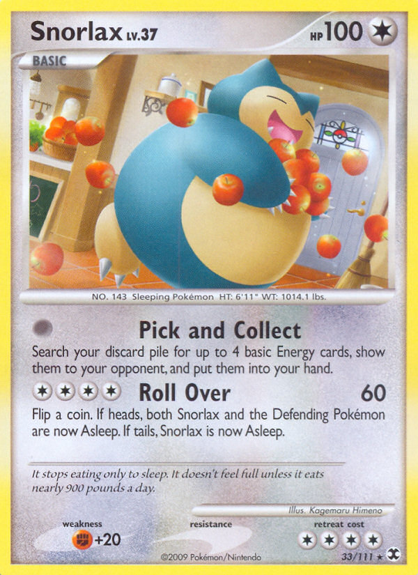 Snorlax (033/111) Reverse Holo card image
