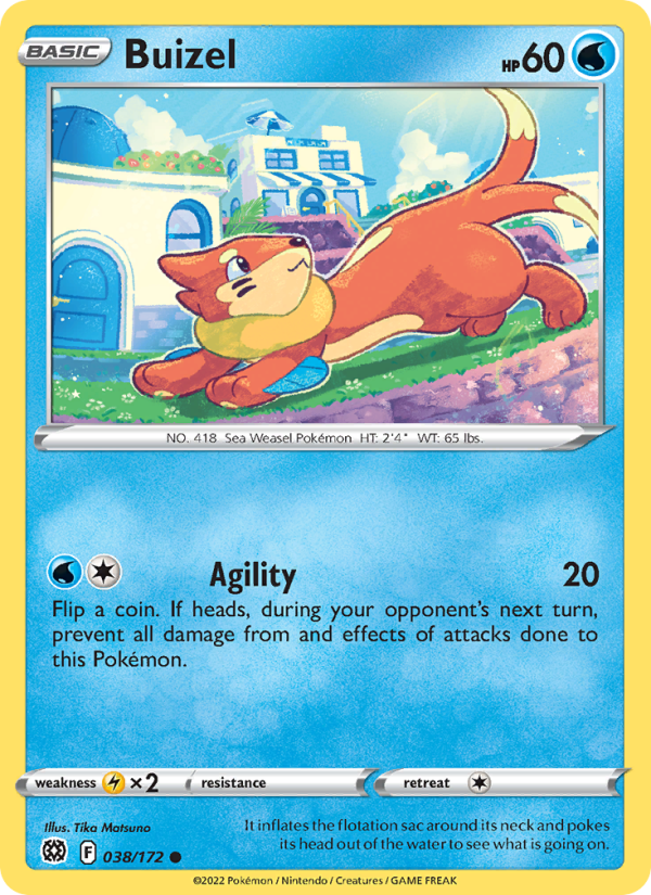 Buizel (038/172) Reverse Holo card image