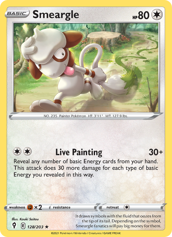 Smeargle (128/203) Reverse Holo card image