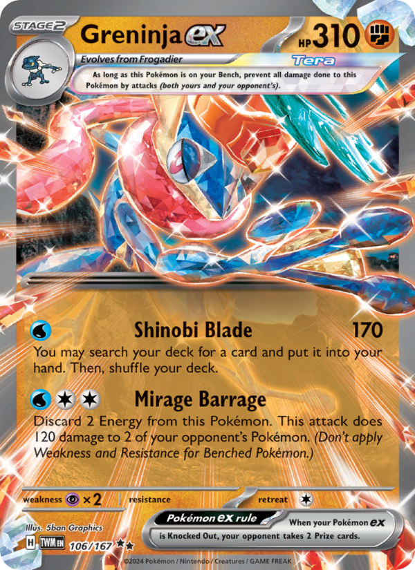 Greninja ex (106/167) Holographic card image