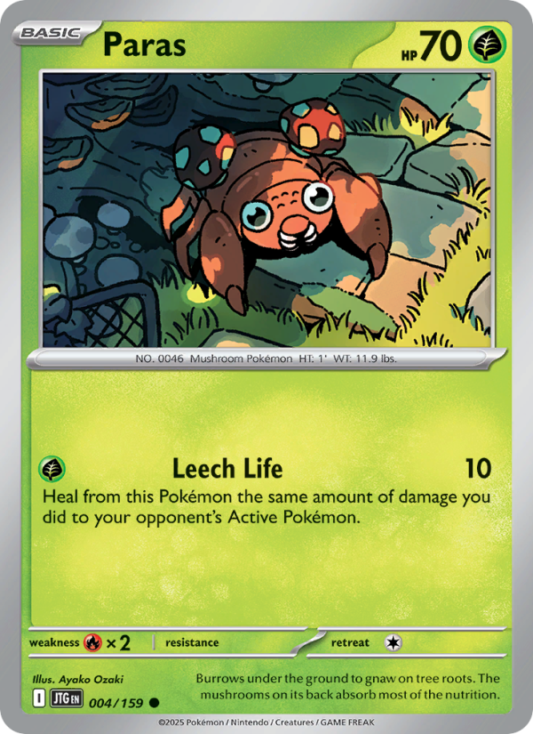 Paras (004/159) Reverse Holo card image