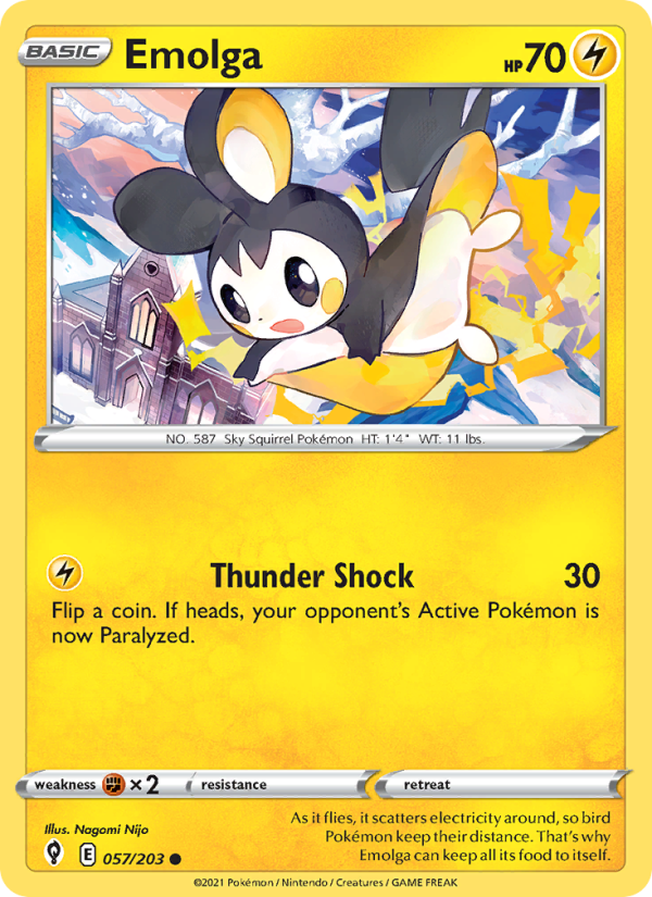 Emolga (057/203) Reverse Holo card image