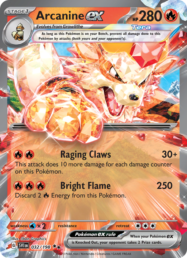 Arcanine ex (032/198) Holographic card image