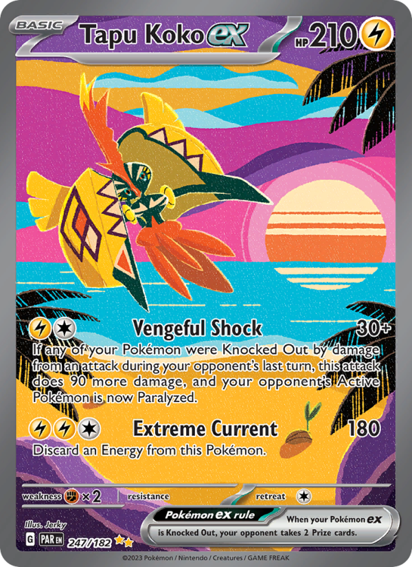 Tapu Koko ex (247/182) Holographic card image