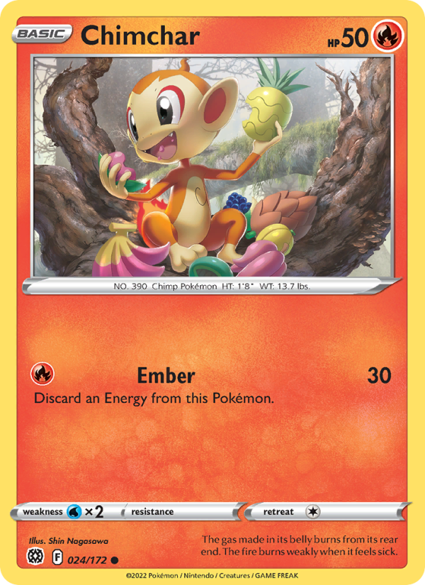 Chimchar (024/172) Reverse Holo card image