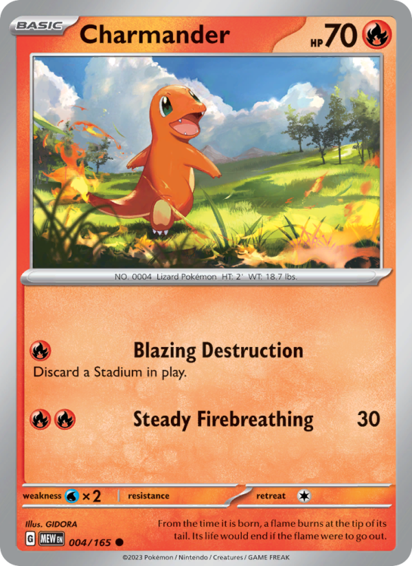 Charmander (004/165) Reverse Holo card image