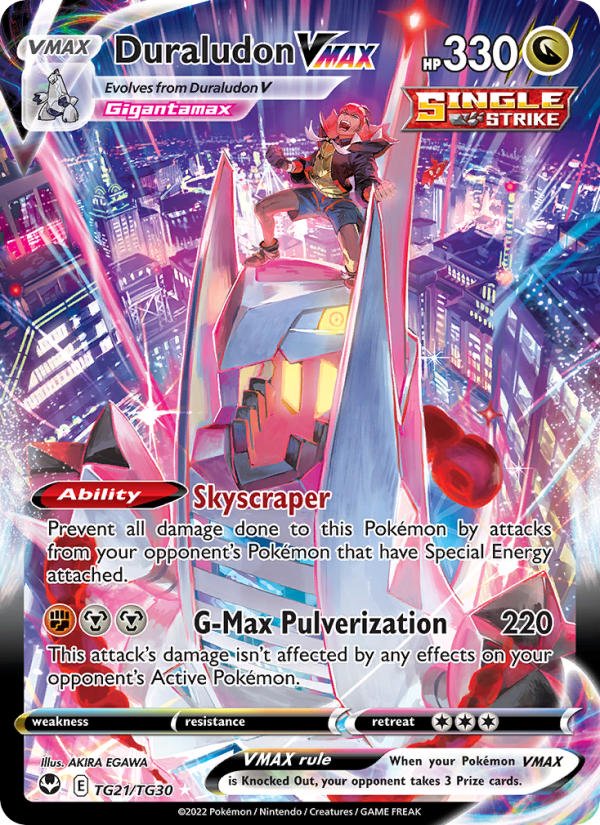 Duraludon VMAX (TG21/195) Holographic card image
