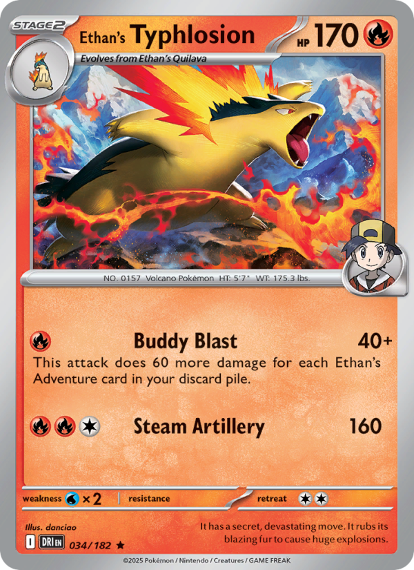 Ethan's Typhlosion (034/182) Reverse Holo card image