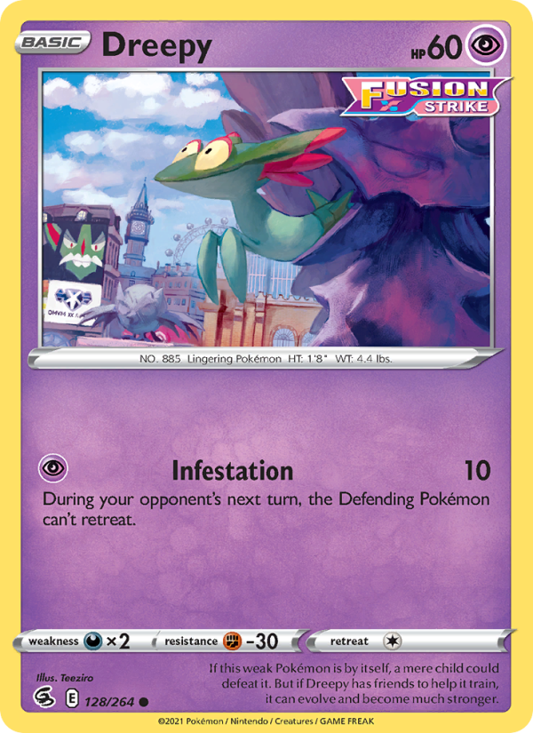 Dreepy (128/264) Reverse Holo card image