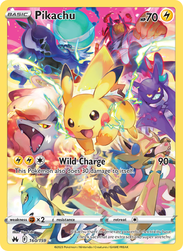 Pikachu (160/159) Holographic card image