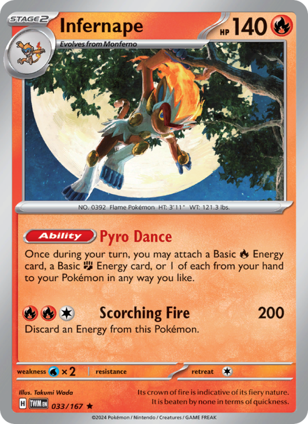 Infernape (033/167) Reverse Holo card image
