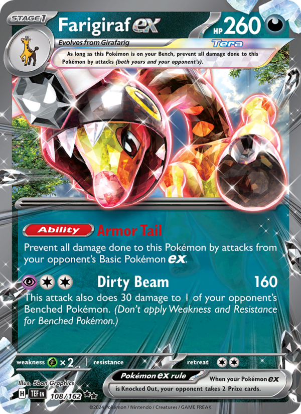 Farigiraf ex (108/162) Holographic card image