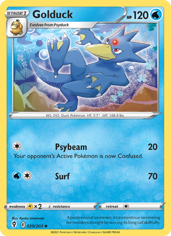 Golduck (025/203) Reverse Holo card image