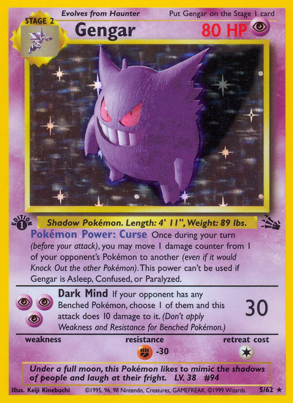 Gengar (005/62) Reverse Holo card image