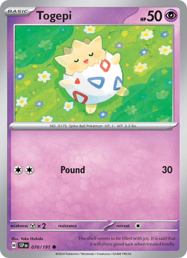 Togepi (070/191) Reverse Holo card image