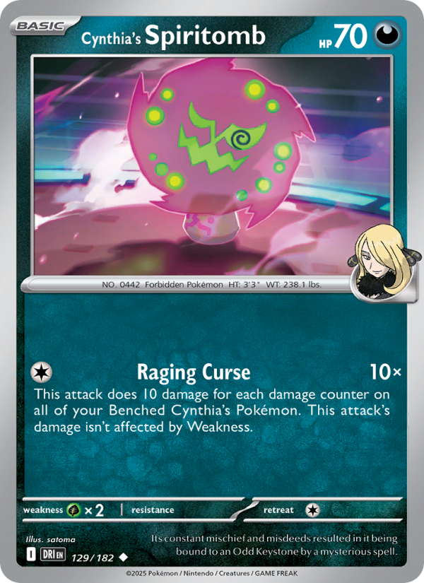 Cynthia's Spiritomb (129/182) Reverse Holo card image