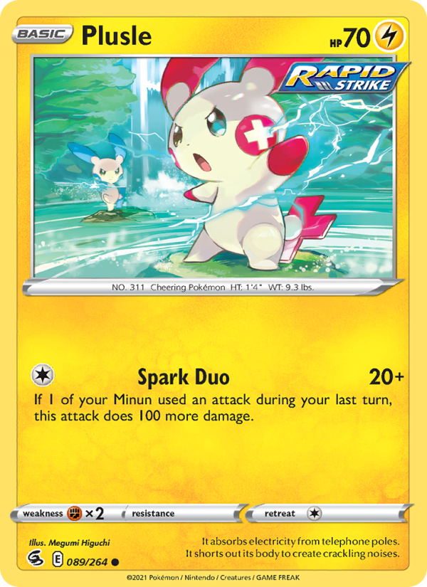 Plusle (089/264) Reverse Holo card image