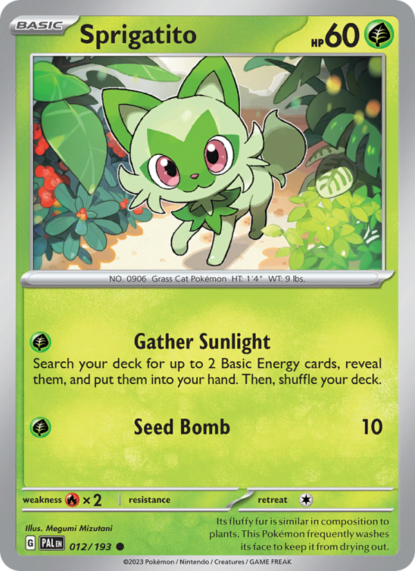 Sprigatito (012/193) Reverse Holo card image