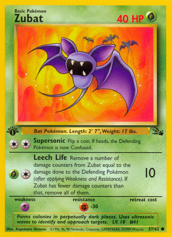Zubat (057/62) Reverse Holo card image