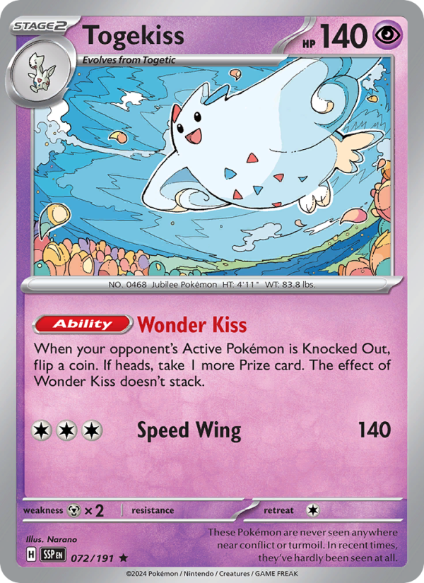 Togekiss (072/191) Reverse Holo card image
