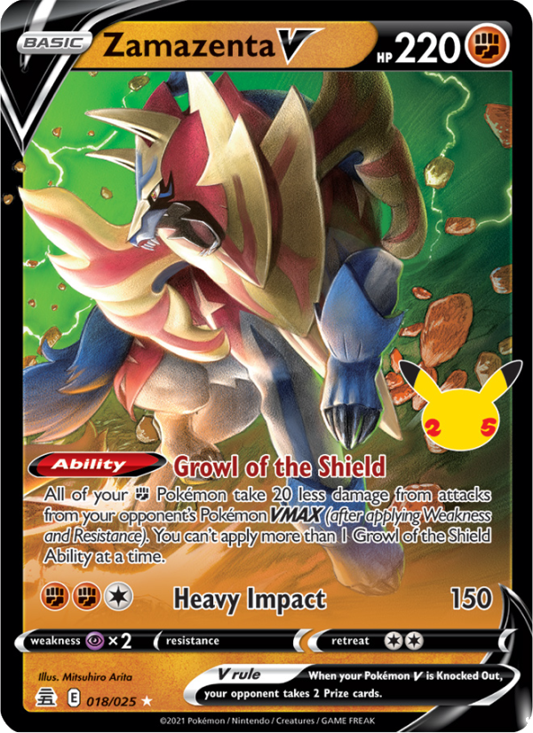 Zamazenta V (018/25) Holographic card image