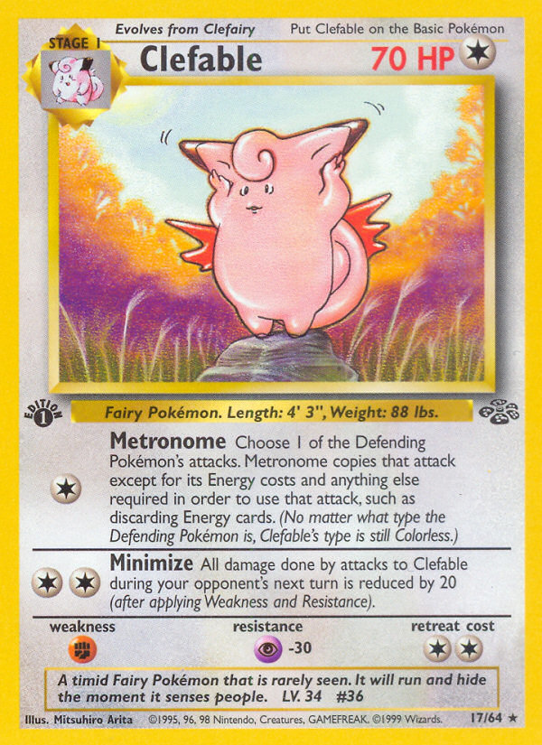 Clefable (017/64) Reverse Holo card image
