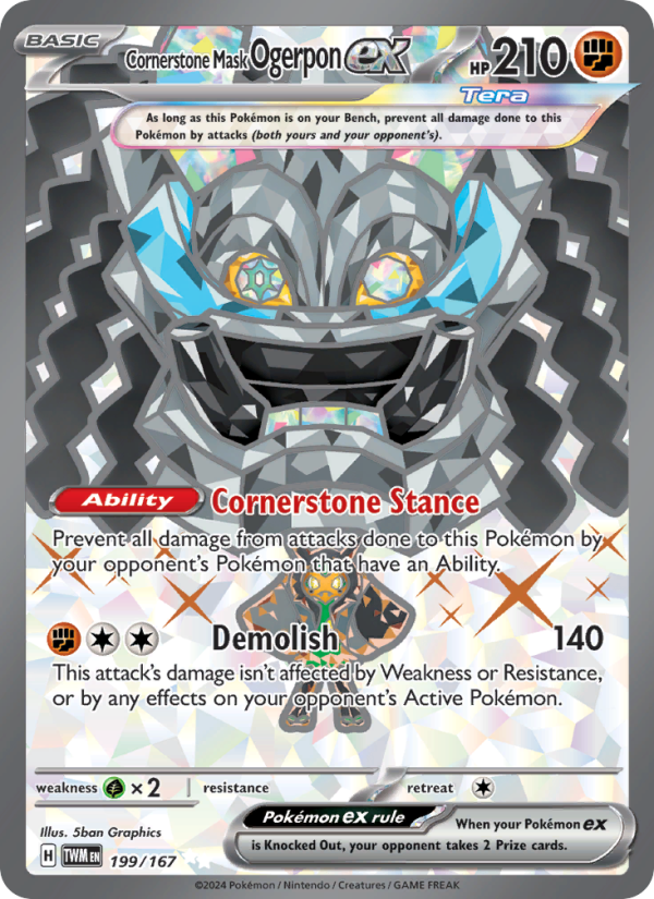 Cornerstone Mask Ogerpon ex (199/167) Holographic card image