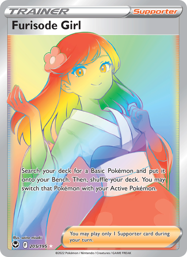Furisode Girl (205/195) Holographic card image