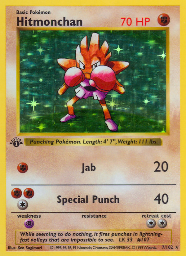 Hitmonchan (007/102) Reverse Holo card image