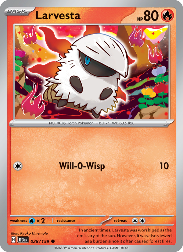 Larvesta (028/159) Reverse Holo card image