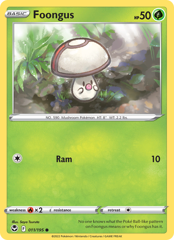 Foongus (011/195) Reverse Holo card image