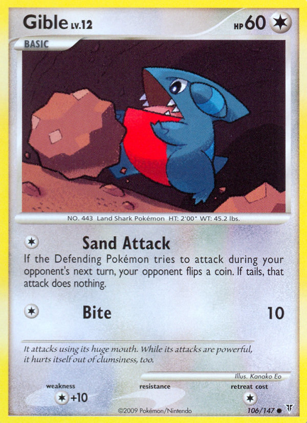 Gible (106/147) Reverse Holo card image