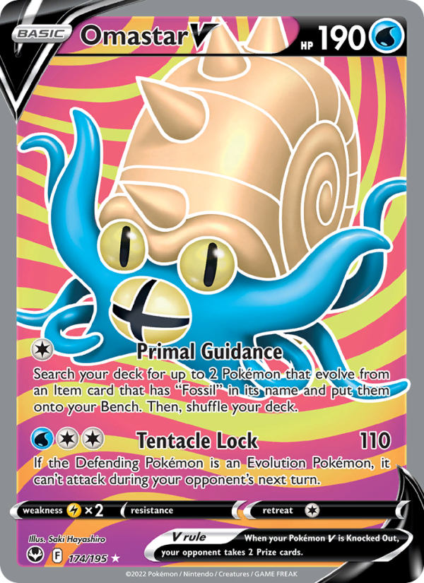 Omastar V (174/195) Holographic card image