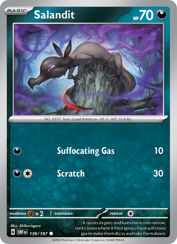 Salandit (139/197) Reverse Holo card image
