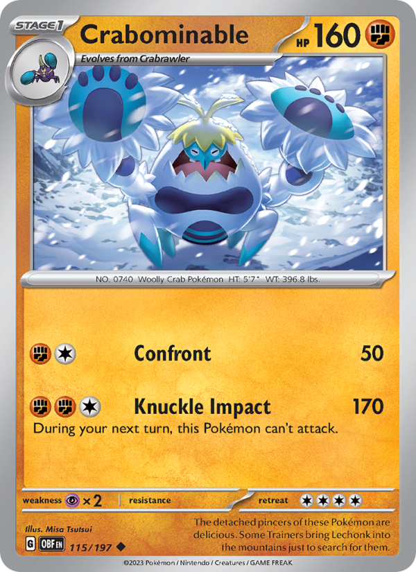 Crabominable (115/197) Reverse Holo card image