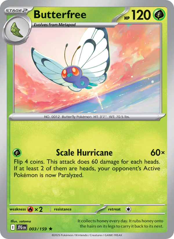 Butterfree (003/159) Reverse Holo card image