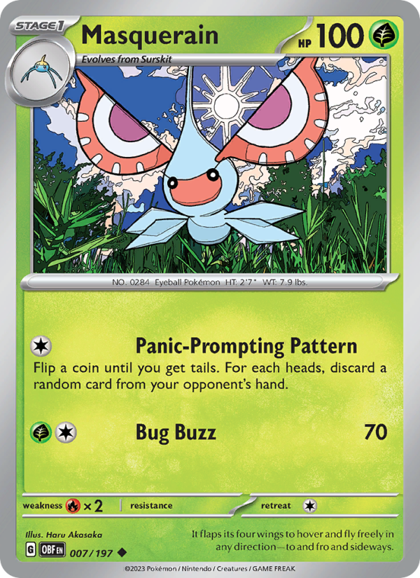 Masquerain (007/197) Reverse Holo card image